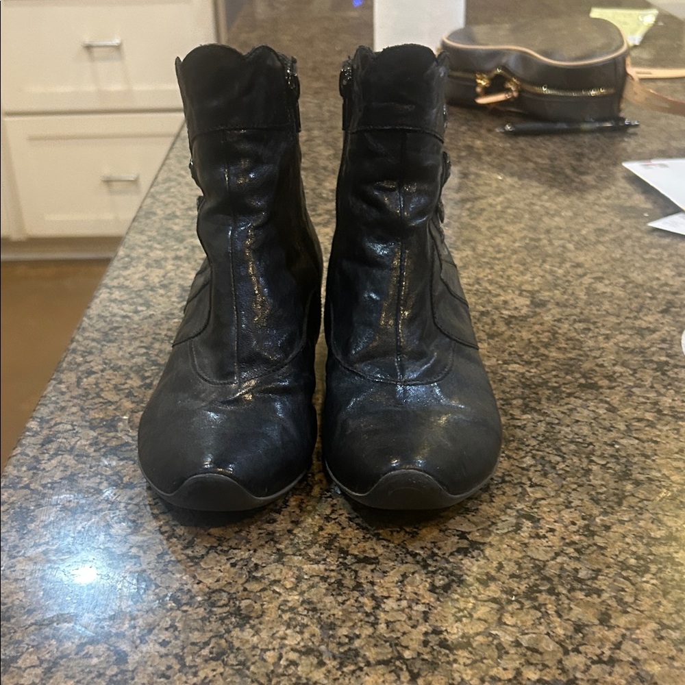 Think! Midnight Black Ankle Boots - Picture 3 of 5